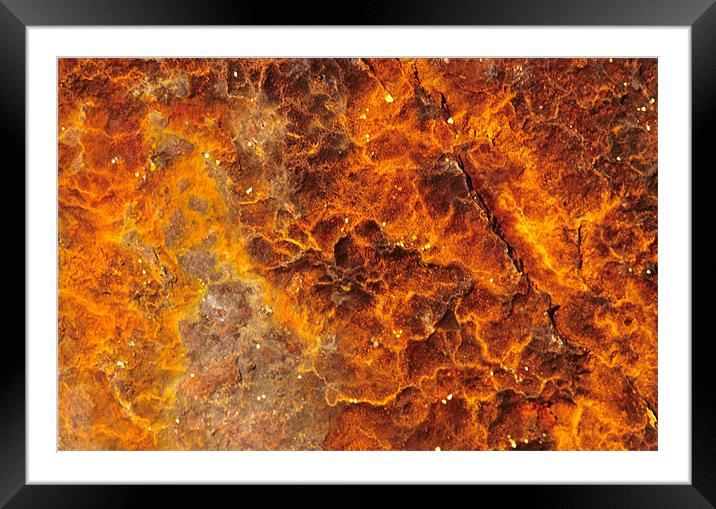 Rust in close up Framed Mounted Print by Celia Mannings