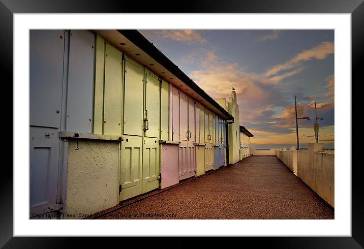 Enchanting Victorian Beach Huts Framed Mounted Print by Trevor Camp