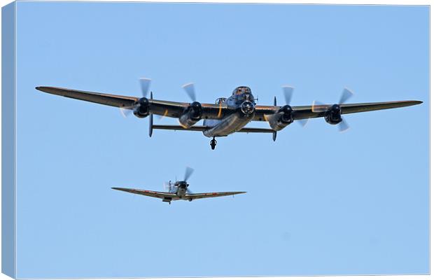 Lancaster and spitfire Canvas Print by Rachel & Martin Pics