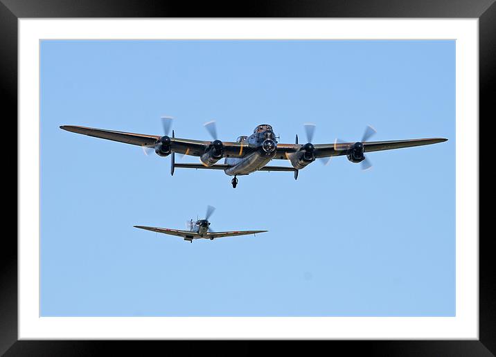 Lancaster and spitfire Framed Mounted Print by Rachel & Martin Pics