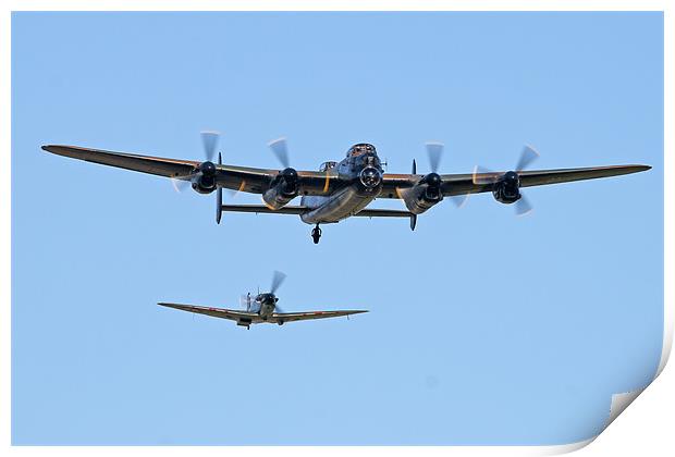 Lancaster and spitfire Print by Rachel & Martin Pics