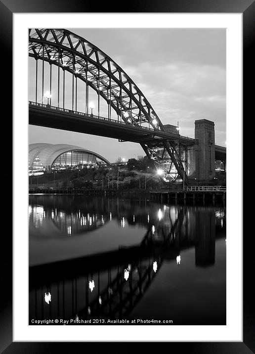 The Tyne Bridge and The Sage Framed Mounted Print by Ray Pritchard