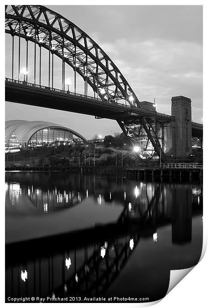 The Tyne Bridge and The Sage Print by Ray Pritchard