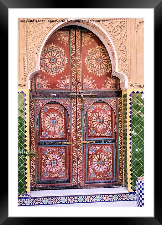 Old Door in Marrakesh Framed Mounted Print by Brian  Raggatt