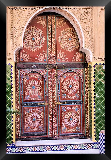 Old Door in Marrakesh Framed Print by Brian  Raggatt