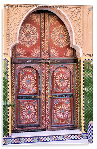 Old Door in Marrakesh Acrylic by Brian  Raggatt