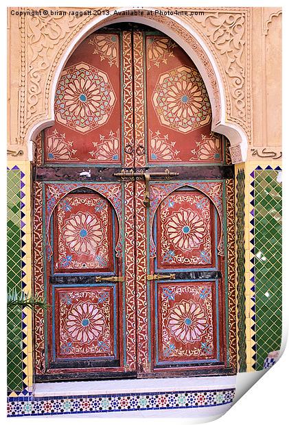 Old Door in Marrakesh Print by Brian  Raggatt