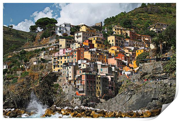 Riomaggiore Village in the Cinque Terre Print by Rob Washington