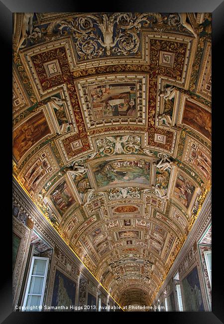 Gallery Ceiling  - Rome Framed Print by Samantha Higgs