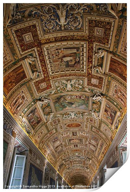Gallery Ceiling  - Rome Print by Samantha Higgs