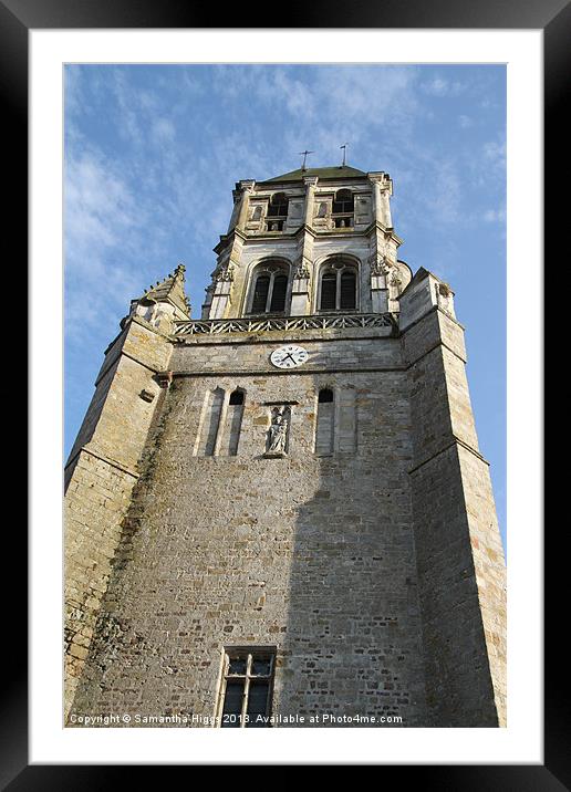 Church Tower - Orbec - France Framed Mounted Print by Samantha Higgs