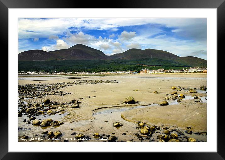 Newcastle and the Mournes Framed Mounted Print by David McFarland