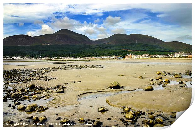 Newcastle and the Mournes Print by David McFarland