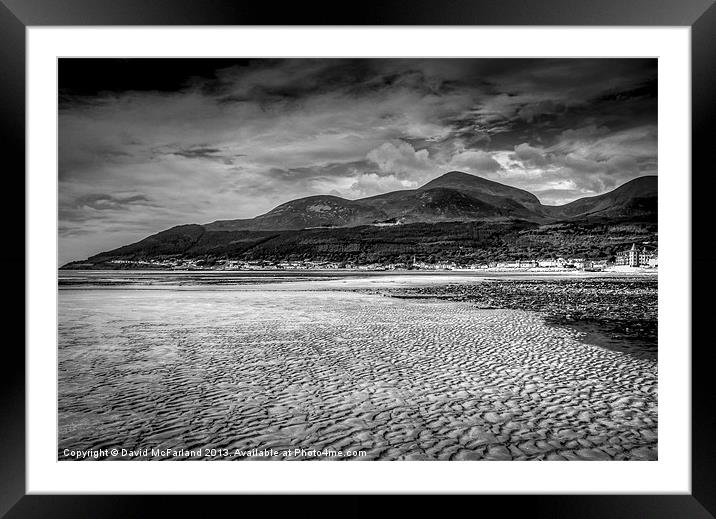 Slieve Donard and Newcastle Framed Mounted Print by David McFarland