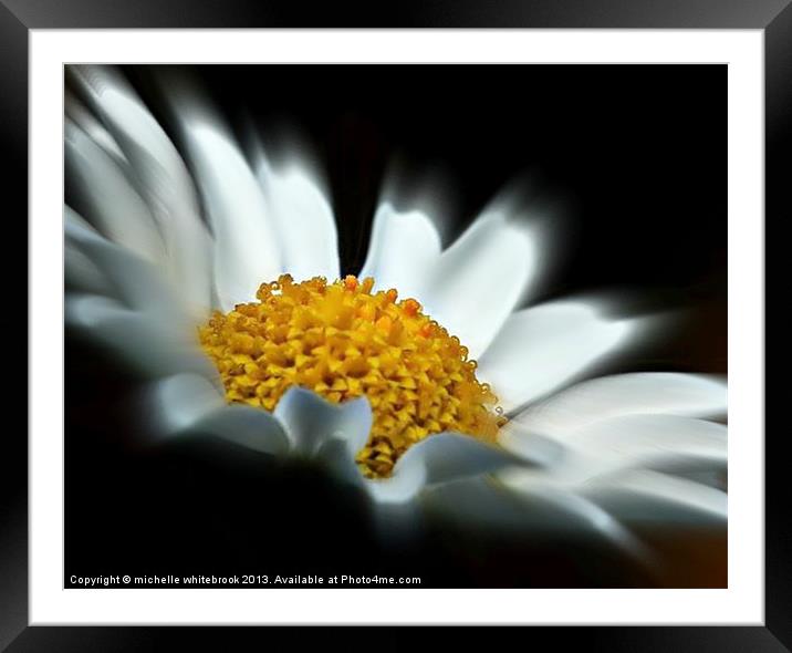 Flower Power Framed Mounted Print by michelle whitebrook