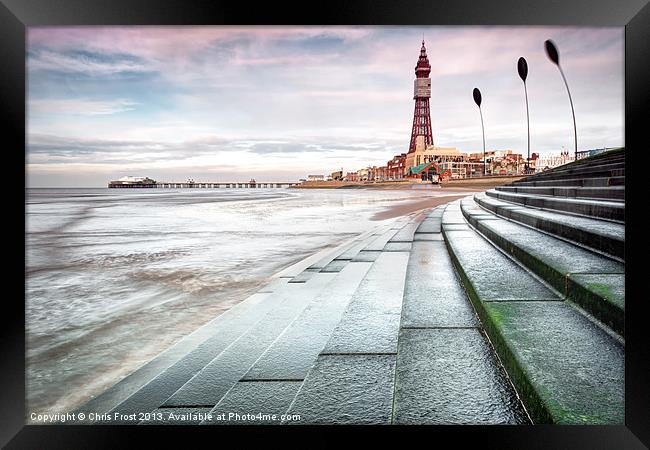 Blackpool Tower Curves Framed Print by Chris Frost