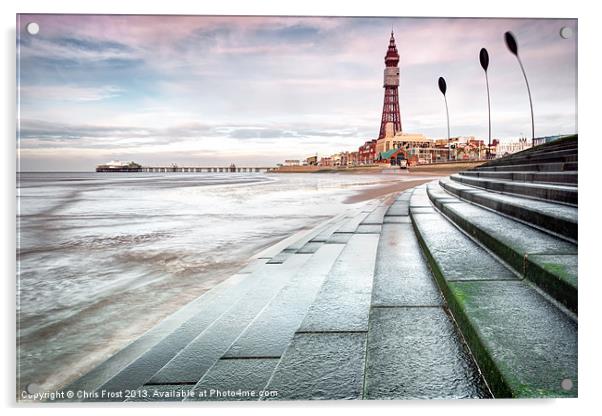 Blackpool Tower Curves Acrylic by Chris Frost