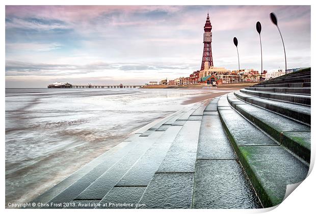 Blackpool Tower Curves Print by Chris Frost