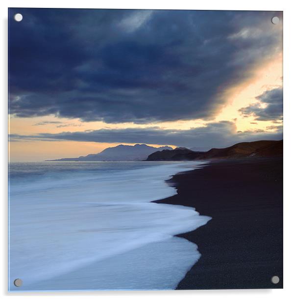 Kekerengue Sunset, Kaikoura, NZ Acrylic by Maggie McCall