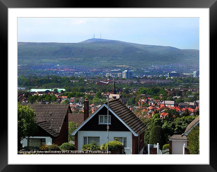East Belfast Looking North West Framed Mounted Print by John McCoubrey