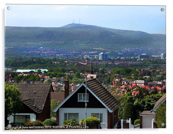 East Belfast Looking North West Acrylic by John McCoubrey