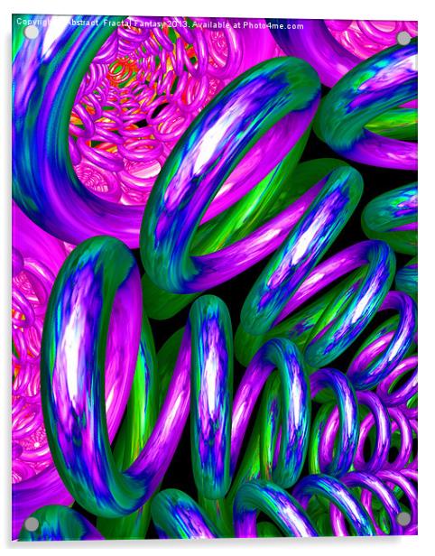Crazy helter Skelter Acrylic by Abstract  Fractal Fantasy