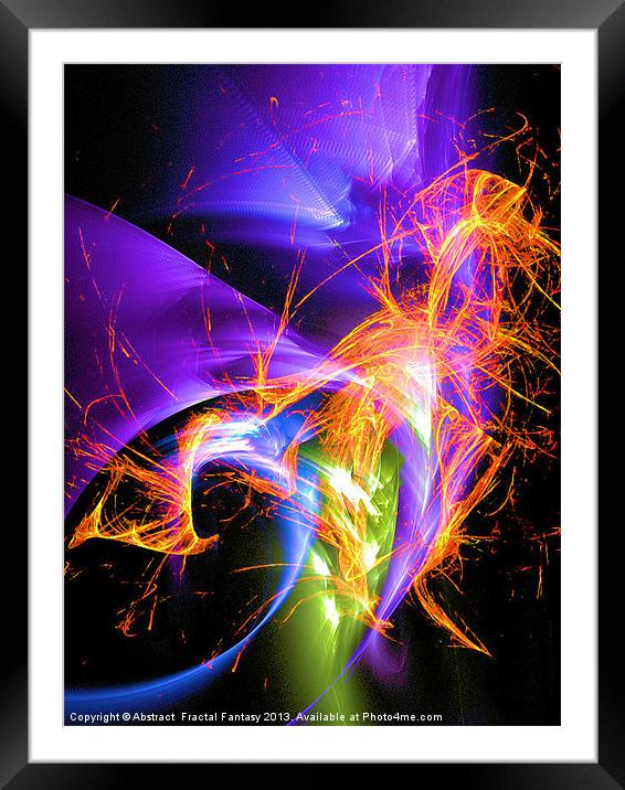 Fire Fly Framed Mounted Print by Abstract  Fractal Fantasy