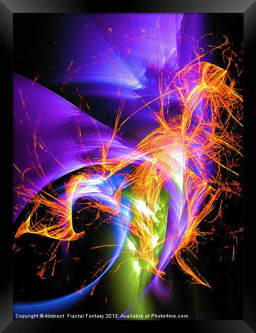 Fire Fly Framed Print by Abstract  Fractal Fantasy