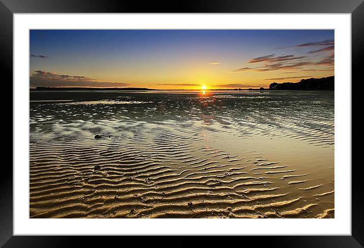 Sunset at Sandbanks Framed Mounted Print by Jennie Franklin