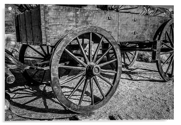 Wagon Wheels Rolling Acrylic by Doug Long