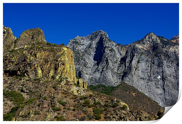 Colours in mountains, California Print by Claudio Del Luongo