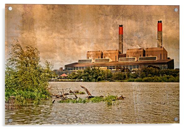 Huntly Power Station Acrylic by Mark Llewellyn