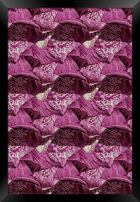 Foxglove Pattern Framed Print by Julie Coe