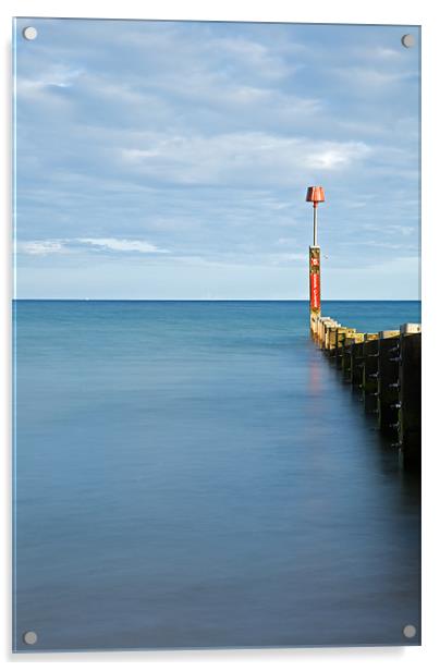 Bournemouth groyne at Sundown Acrylic by Ian Middleton