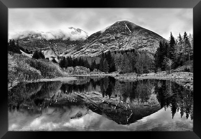 Mountain Loch Reflections in Scotland Framed Print by Jacqi Elmslie