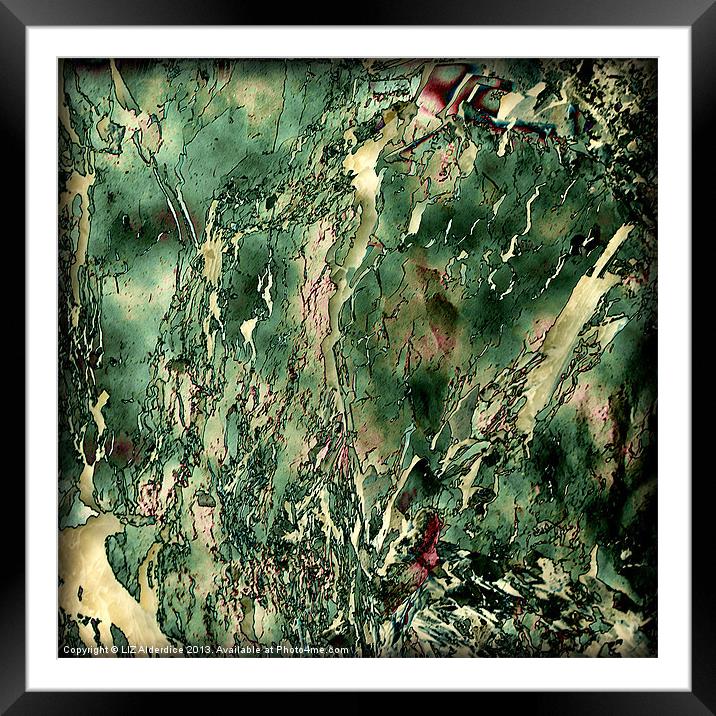 Textured Abstraction Framed Mounted Print by LIZ Alderdice