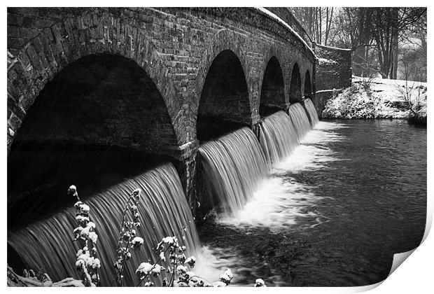 Snowy Five Arches Print by Stuart Gennery