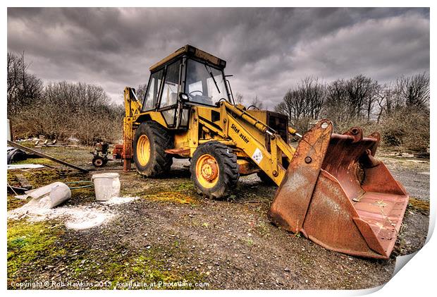 The Rusty DIgger Print by Rob Hawkins
