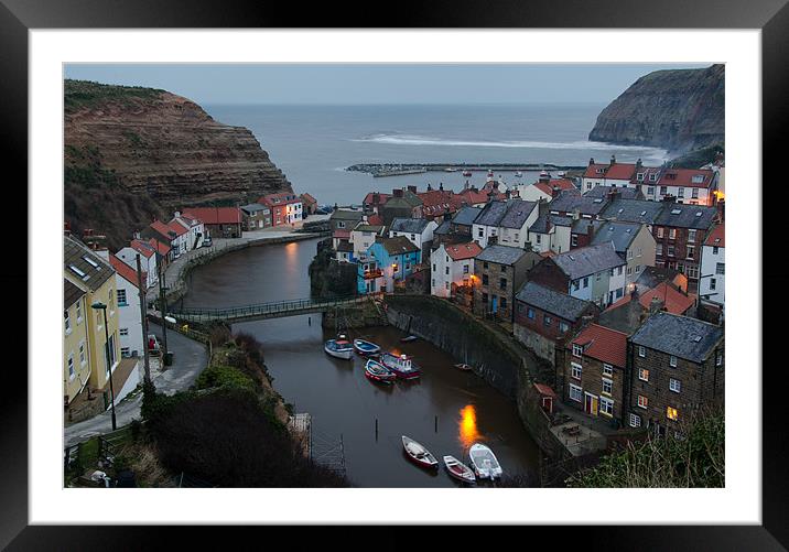 Staithes Framed Mounted Print by Jonathan Parkes
