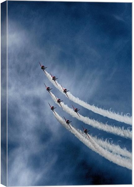 Red Arrows Canvas Print by Phil Clements