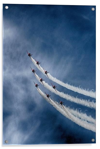 Red Arrows Acrylic by Phil Clements