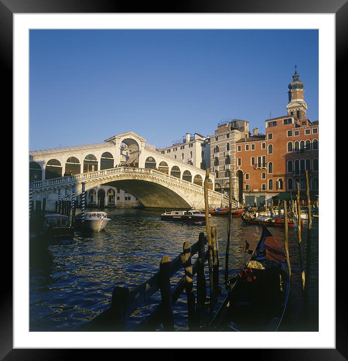Rialto Bridge, Venice, Italy Framed Mounted Print by Luigi Petro