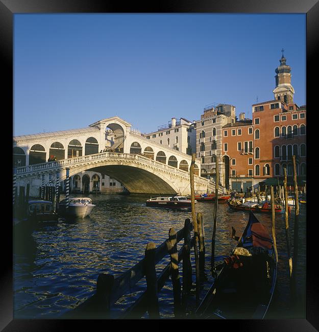 Rialto Bridge, Venice, Italy Framed Print by Luigi Petro