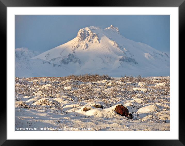 Icelandic Mountain Framed Mounted Print by Mark Pritchard