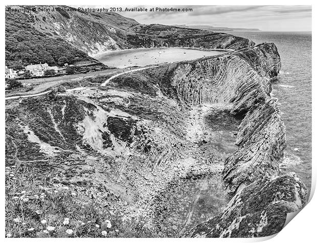 Stair Hole and Lulworth Cove Print by Colin Williams Photography