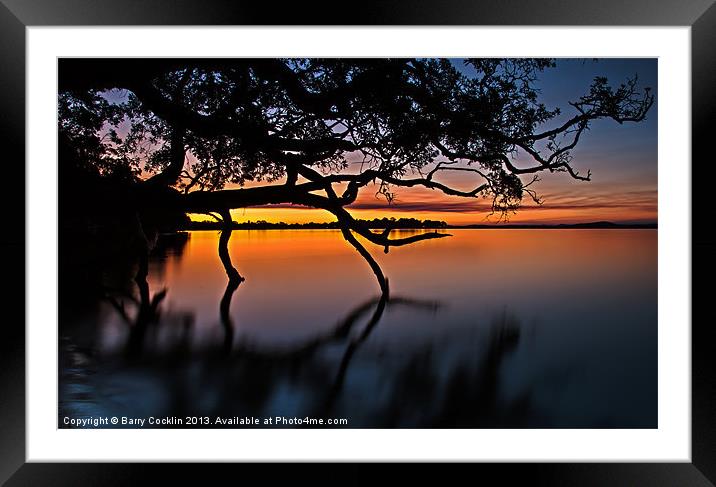 Sunset Specacular Framed Mounted Print by Barry Cocklin