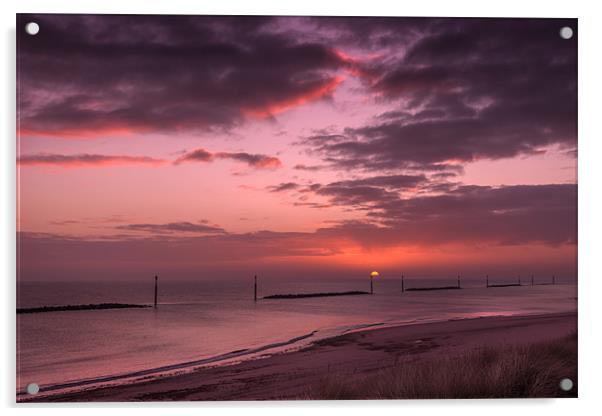 Sea Palling Sunrise Acrylic by Stephen Mole