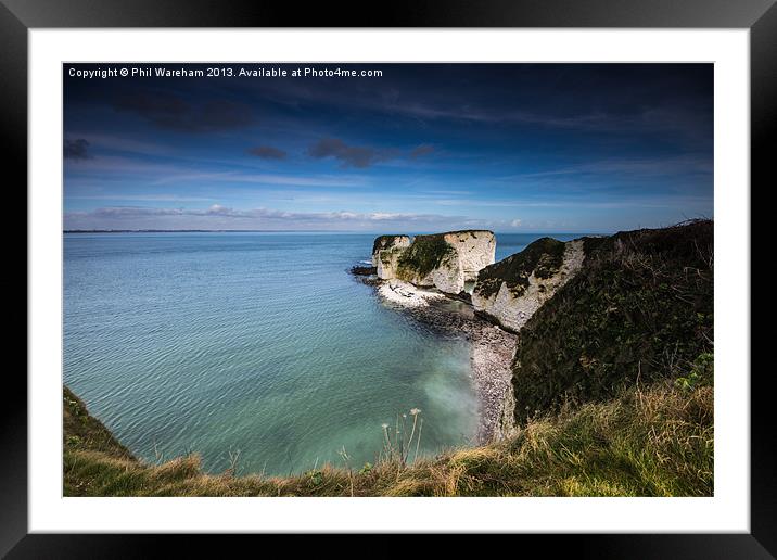 Old Harry at Handfast Point Framed Mounted Print by Phil Wareham
