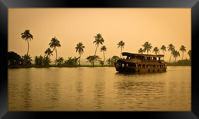 Kettuvallom, the Houseboat Framed Print by Mohit Joshi
