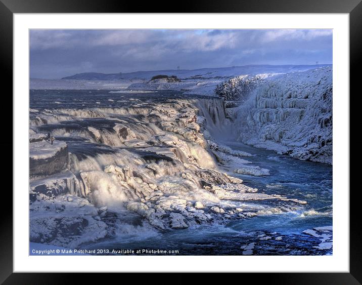 Gullfoss Waterfall Framed Mounted Print by Mark Pritchard